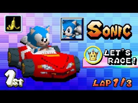 Sonic the Hedgehog in Mario Kart DS (Full Playthrough)