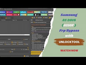 Samsung A5 2016 A510F Frp Bypass By Unlock Tool