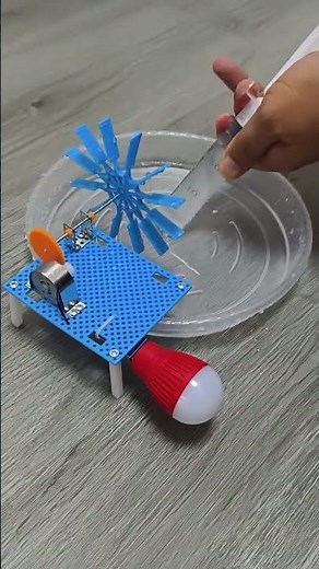 How to Make a Hydroelectric Generator Model | Easy School Science Project #shorts