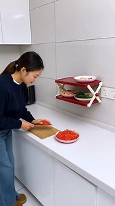 25K views · 155 reactions | No-drill folding food preparation rack #kitchen storage #food preparation rack #practical and space-saving #reelsviralシ #viralreelsfacebook #viralreelschallenge #ToothbrushCupHolder #ConvenientAndPractical | MYK | Facebook