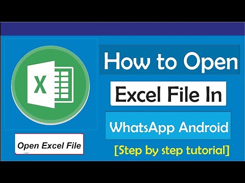 How To Open Excel File In WhatsApp On Android