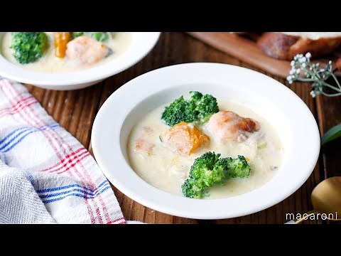 【鮭とかぼちゃのクリームシチュー】ワンパンで簡単本格シチュー！食材の旨味いっぱい♪