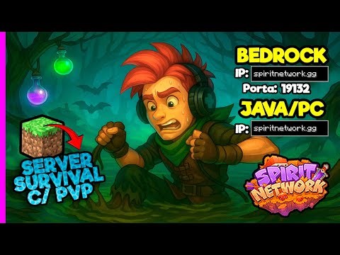 MINECRAFT LIVE - JOGANDO COM INSCRITOS - BEDROCK + JAVA. SERVIDOR SURVIVAL RAIZ - SPIRIT NETWORK
