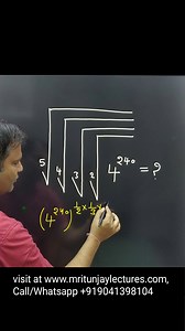 185K views · 961 reactions | Solution-how can solve surds and indices based problems #maths #basics #mritunjaylectures #indices #surds | Mritunjay Lectures | Facebook