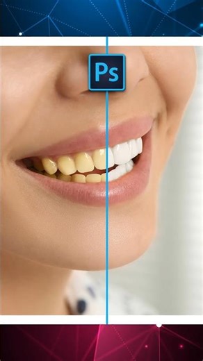 How to Whiten Teeth in Adobe Photoshop #ytshorts #shorts #photoshop #adobeillustrator #trending