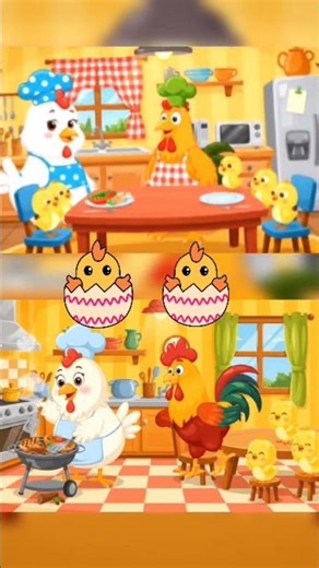 Adorable Chicken Family Moments 🐣 #cartoon #funny #games #chicken #music