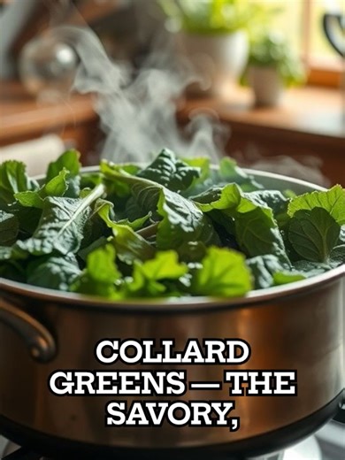 Savory southern collard greens recipe #collardgreens #SouthernFood #soulfood #slowcooked #hamhocks #smokyflavor #potlikker #leafygreens #comfortfood #homemade #sidedish #cornbreadpairing #smokedturkey #vegetabledish #heartymeal #cookingvideo #foodie #foodtiktok #instafood #familyrecipe
