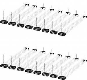 LED Shop Light Linkable, 4FT 40W LED Ceiling Lights for Garage Utility Light Fixture 6500k/3000K/4000K LED Workbench Light W/Plug Hanging, Black - ETL- 16 Pack