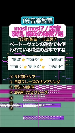 「mosi mosi?」サビ歌詞と構成を大解剖｜歌詞が書けない人必見