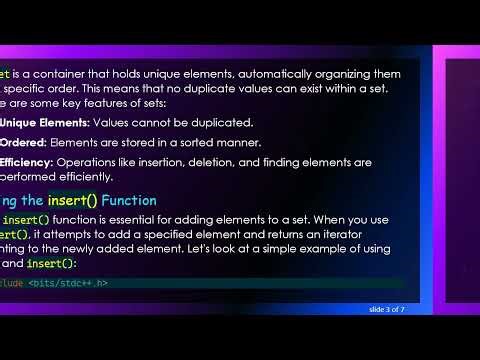 Understanding and Utilizing set in C+ + Standard Template Library (STL)