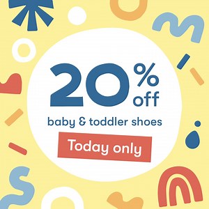 TODAY ONLY! 20% off all full price baby and toddler shoes. Shop pre-walkers, first steps, baby boots, wellies and more. Hurry, ends tonight >> https://bit.ly/48NcsKY | Start-Rite Shoes | Facebook