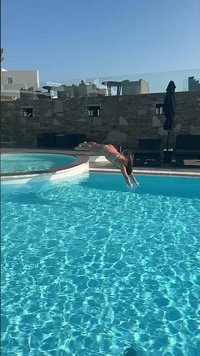 Diving into the Swimming Pool from the Hot Tub at Liostasi Hotel #shorts
