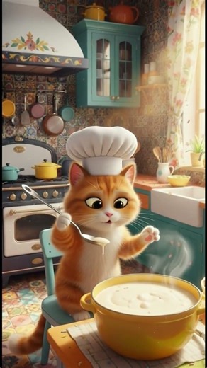 Cat Eats Pudding… But a Mouse Played a Prank! 😱🐱🐭 #shorts #funnycats