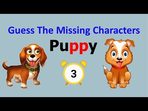Guess The Missing Characters | Quiz of Words | Kids Education | English For Kids