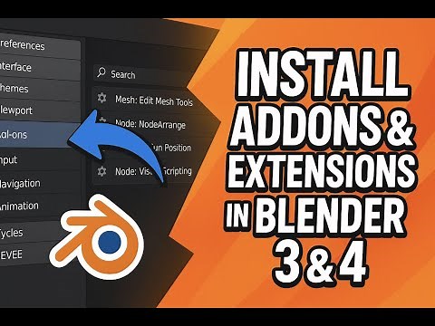 How to install addons and extensions in Blender