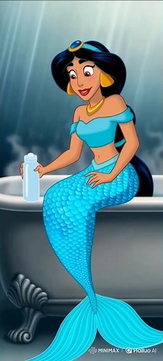Jasmine from Aladdin mermaid transformation #1