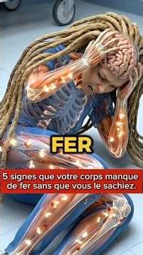 5 signes que votre corps manque de fer sans que vous le sachiez.#conseilssante #santé
