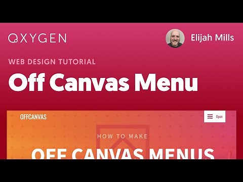 How To Build An Off Canvas Menu Using Oxygen's Pro Menu Element