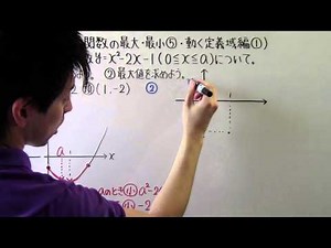 【高校数学】 数Ⅰ－４６ ２次関数の最大・最小⑤ ・ 動く定義域編①