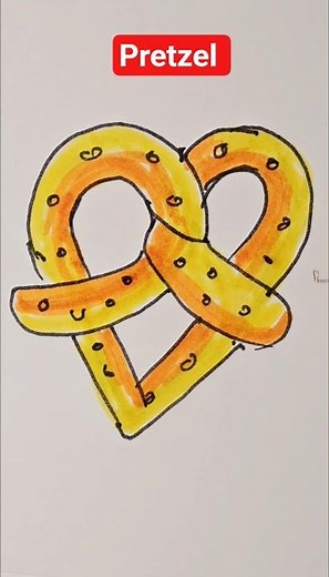 How to draw pretzel? #christmas #stepbystepdrawing