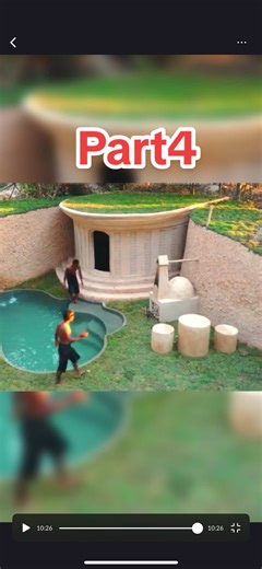 Part4| 30 Days Building A Modern Underground Hut With A Grass Roof And A Swimming Pool #bushcraft #satisfyingvideos #survivor #campinglife #primitive_technology