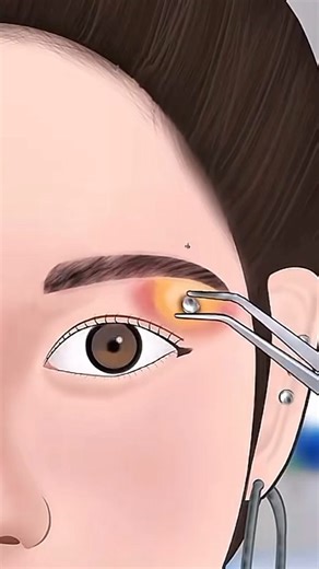 ASMR Eyebrow Piercing#animation #cleaning #satisfying #foryou #tiktok #shortsasmr #asmr #asmrsounds