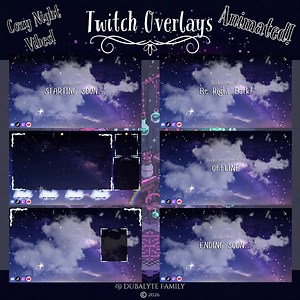 Night Sky Overlay Pack (6) | Twitch, Kick & Youtube | Obs/streamlabs - Etsy Canada