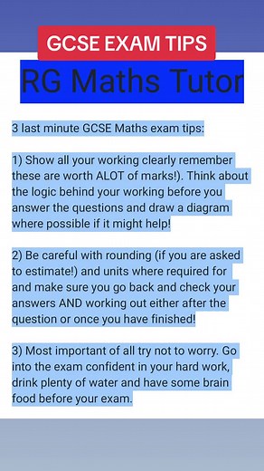 GCSE Maths exam tips. #school #tiktok #maths #mathematics #math #gcse2023 #gcse #gcse2023maths #foundationmaths #highermaths #uk #londonschool