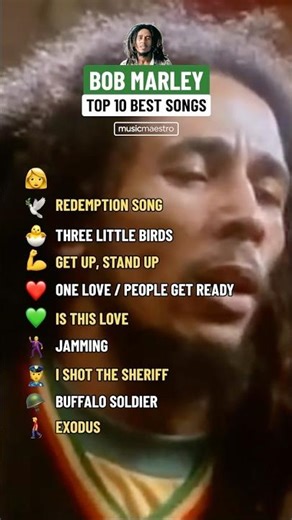 🇯🇲 Bob Marley Top 10 Best Songs #shorts