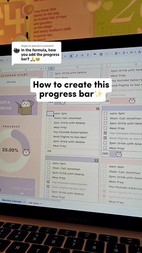How to Create a Progress Bar on Google Sheets