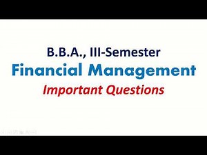 Financial management BBA Sem 3 important questions #financialmanagementimpq #BBAfinancialmanagement