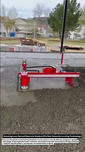 Amazing Laser Screed Concrete Machine | Perfect Concrete Leveling Technology!.