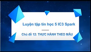 Luyện tập IC3 Spark - Thực hành theo mẫu