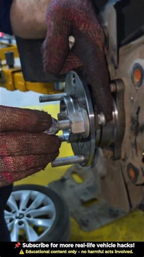 wheel stud installation trick #automobile #carmaintenance