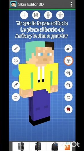 tutorial de como crear tu skins en Minecraft bedrock #tutoriales#minecraft#parati