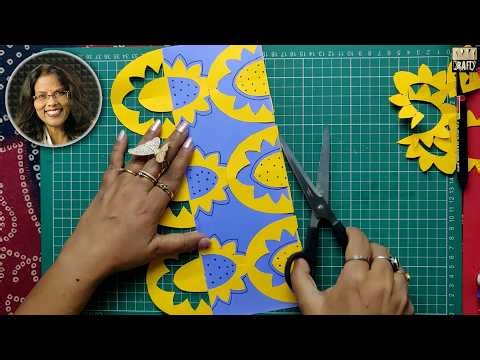 Easy Paper Cut Flower Design | DIY Craft Tutorial | Bulletin Board Border | Student's Project | DIY