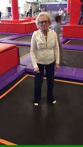 Viv, a 93-year-old great grandmother from Canada, got in a round of jumping at our place. Check it out! | Altitude Trampoline Park San Antonio