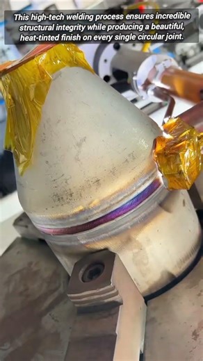 Precision Robotic Welding Creates Flawless Heat Tinted Metal Seams