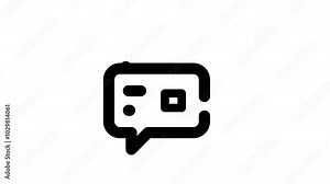 Chat line icon of for modern concepts, web and apps on white background. Motion graphic.