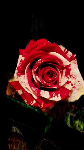 Magnifique rose bicolore rouge et blanche #Rose #Rosebicolore #Fleur #Bicolore