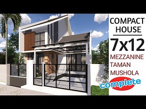 Desain Rumah Minimalis 7x12 Konsep Mezzanine Open Space