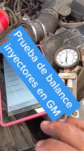 Prueba de balance de inyectores #chevrolet #inyectores #pruebadebalance #manometro #escanerautomotriz