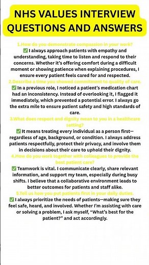 NHS Values Interview Questions and Answers (pass your NHS Interview) #nhs #interview #nhsworkers