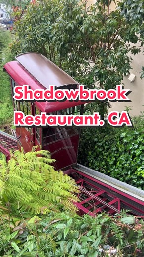 California bucket list ✔️✨ Ride a vintage cable car to the dining area or walk through their garden At 📍 Santa Cruz CA … This is ShadowBrook Restaurant