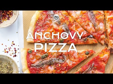 Anchovy pizza (no-knead recipe!)