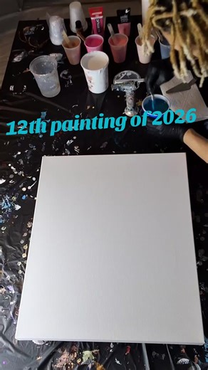 HELLO EVERYONE!!!! Join me as I create my 12th painting of 2026!!! My color inspiration will be revealed at the end. The colors I picked are turquoise blue mixed with a little metallic teal, blue gray, peach tone, rose pink, opera rose mixed with rose quinacridona and a metallic rose gold. I did a dutchpour on a split canvas with turquoise blue and white. These colors work really well together. Reminds me of a sunset over the ocean. What do you think? #abstractart #artforsale #art #fluidart #kca