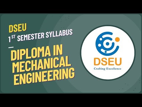 DSEU Diploma in Mechanical Engineering 1st Semester Syllabus 2025 – Complete Guide!