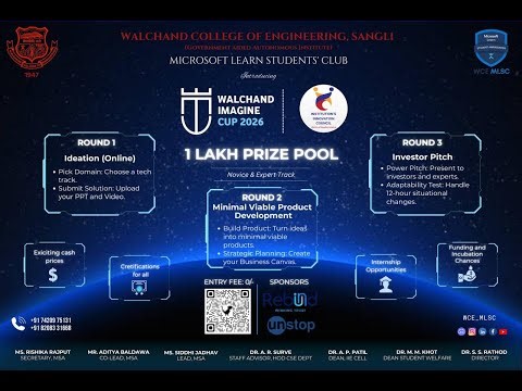 WIC 26 | Walchand Imagine Cup 2K26 | WCE MLSC | WCE Sangli