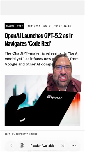 GPT 5.2 release but it’s still code red because of Gemini 3.0 by google #openai #anthropic #ai #aitools #chatgpt
