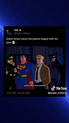 green arrow saves the justice league with his plan 💀... | #batman #greenarrow #plasticman #swampthing #wonderwoman #justuceleague #justiceleagueaction #jl #fyp #fypシ #viral #superhero #save #plan #prep